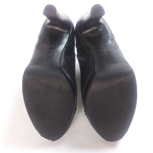 TORY BURCH BLACK LEATHER SUEDE ANKLE BOOTIES VGUC - Picture 5 of 8